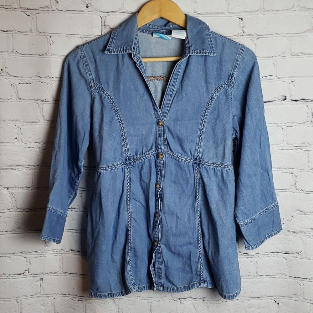 Announcements Maternity Jean Blouse